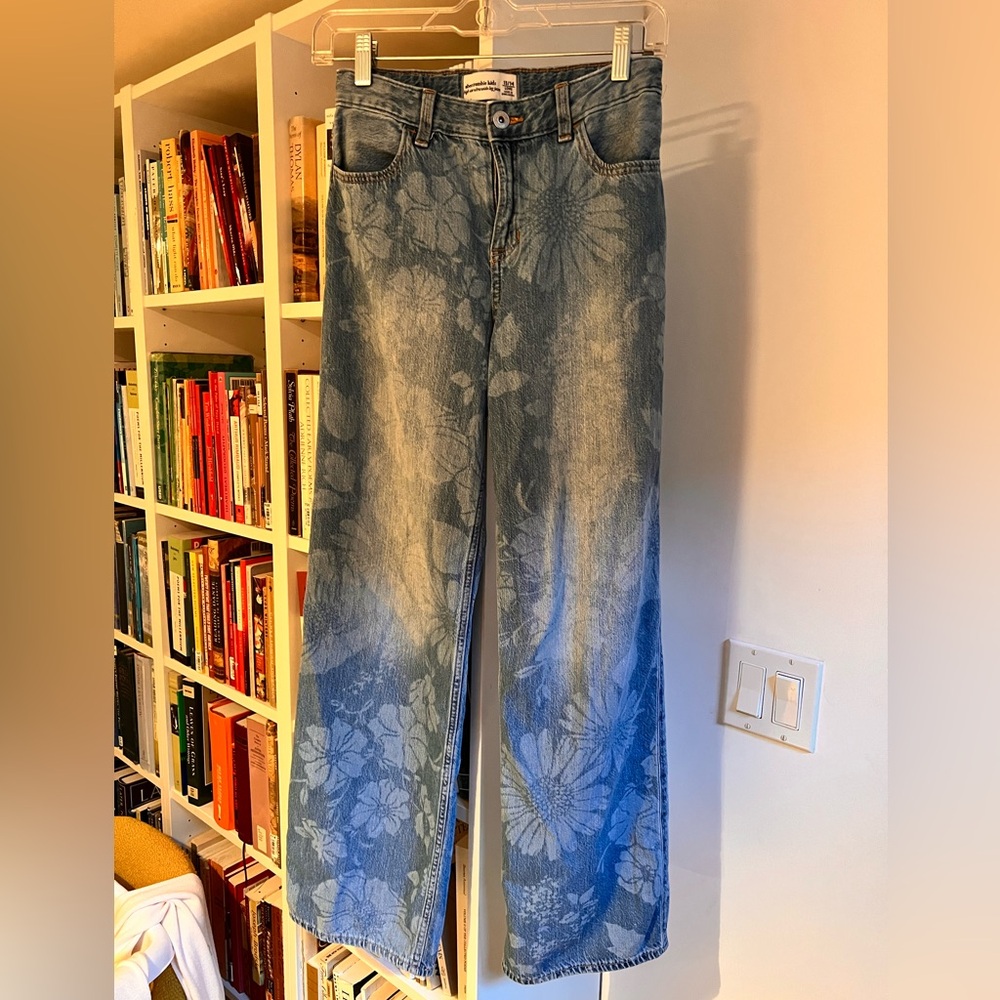 Abercrombie Kids Light Blue Ultra Wide-Leg Jeans
